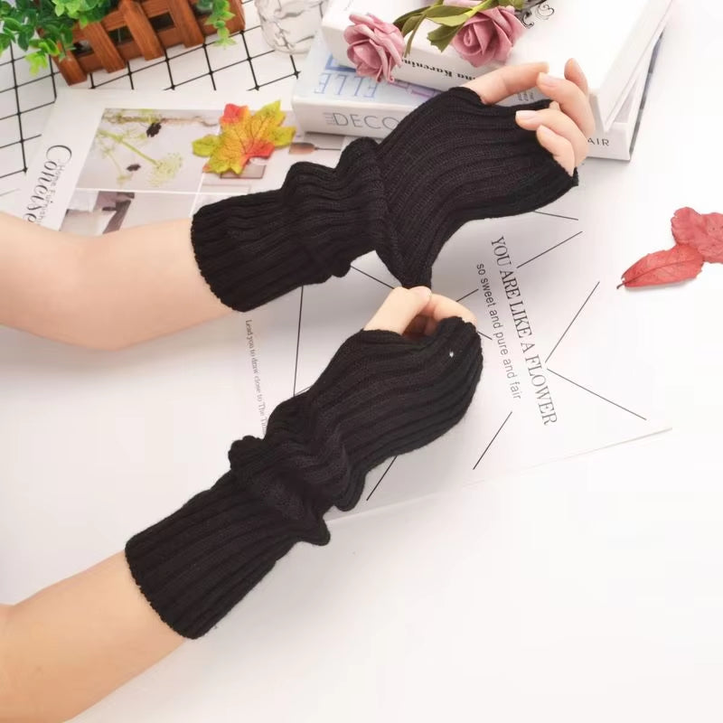 Lolita Leg Warmers Japanese JK Uniform Long Socks Korean Style Leggings Knitted Pile up Knee Socks Y2K Foot Warming Cover