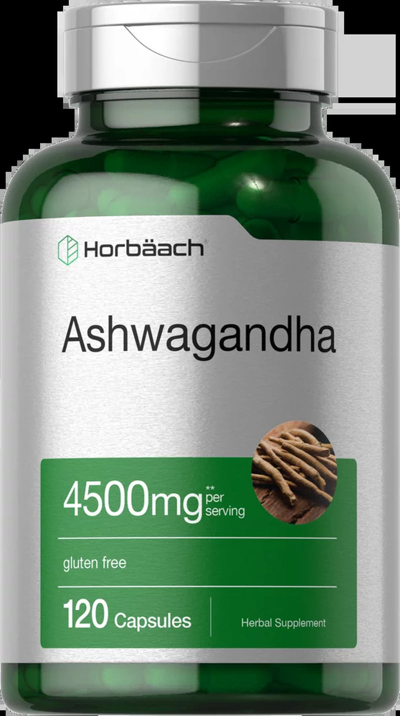 Ashwagandha Capsules | 4500 Mg Supplement for Men and Women | 120 Count | by